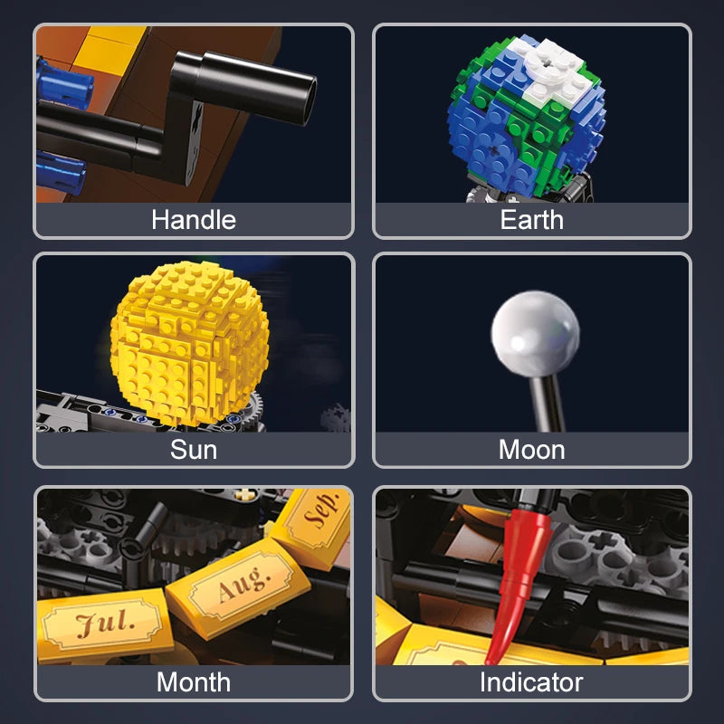 Earth, Sun, and Solar System Clock Building Blocks