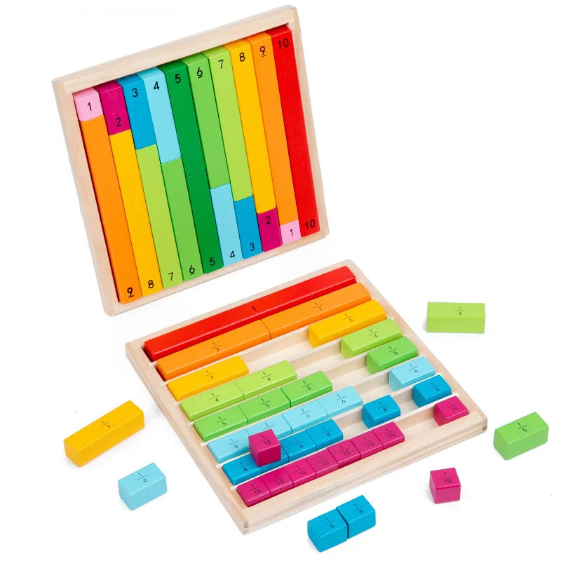 Wooden Fraction Math Aids