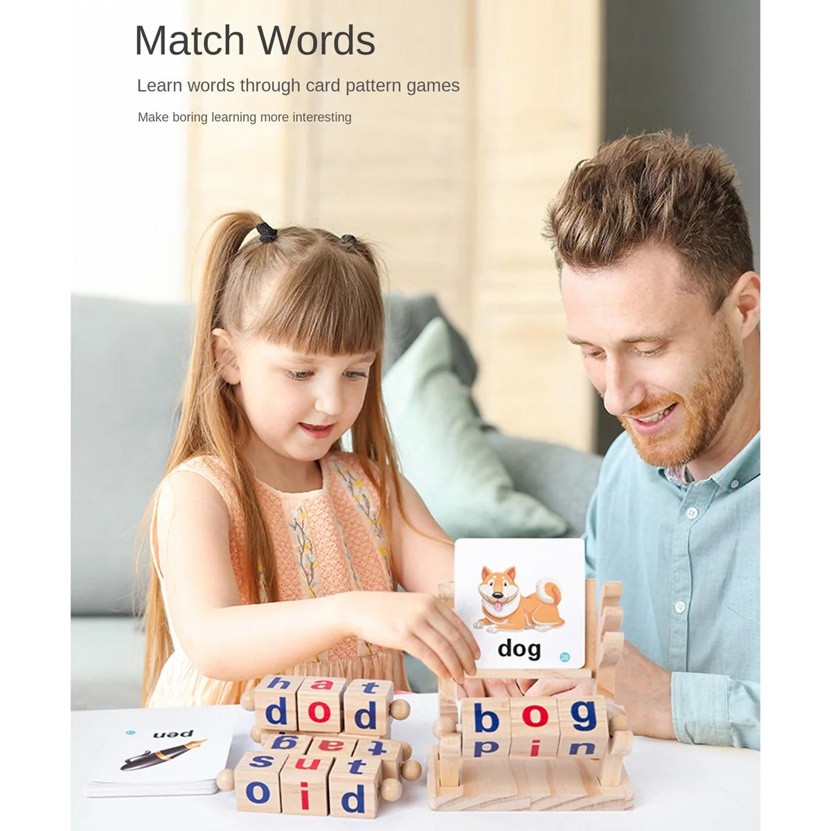 Wooden Reading Blocks Sight Words