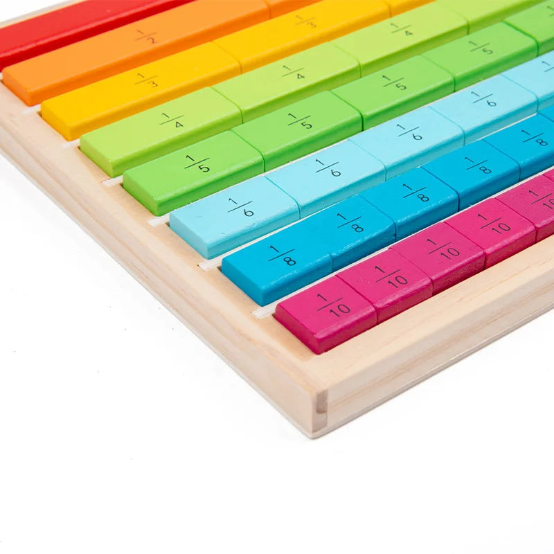 Wooden Fraction Math Aids