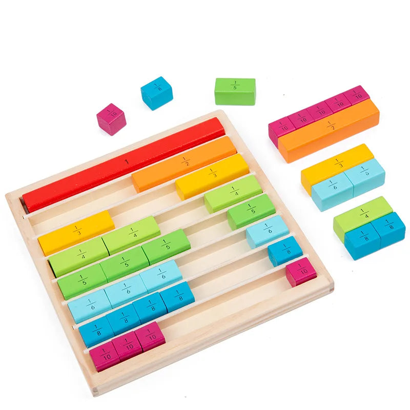 Wooden Fraction Math Aids