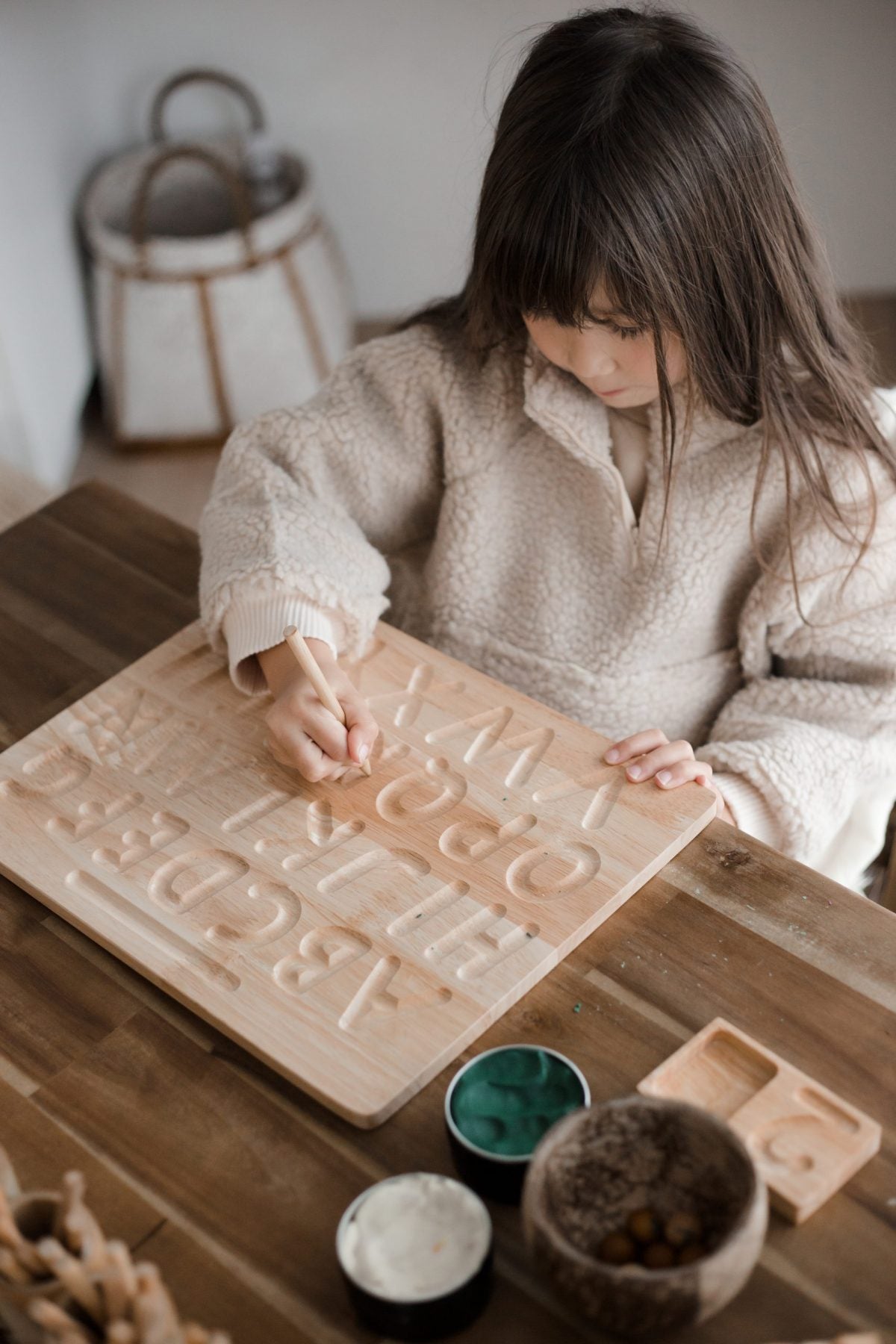 QToys Capital Letter Lacing Board