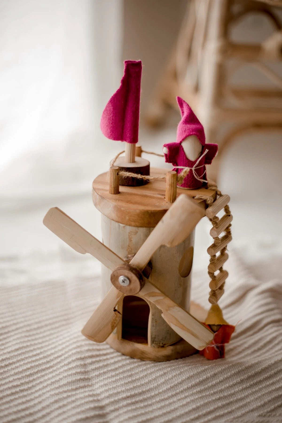 QToys Wooden Windmill