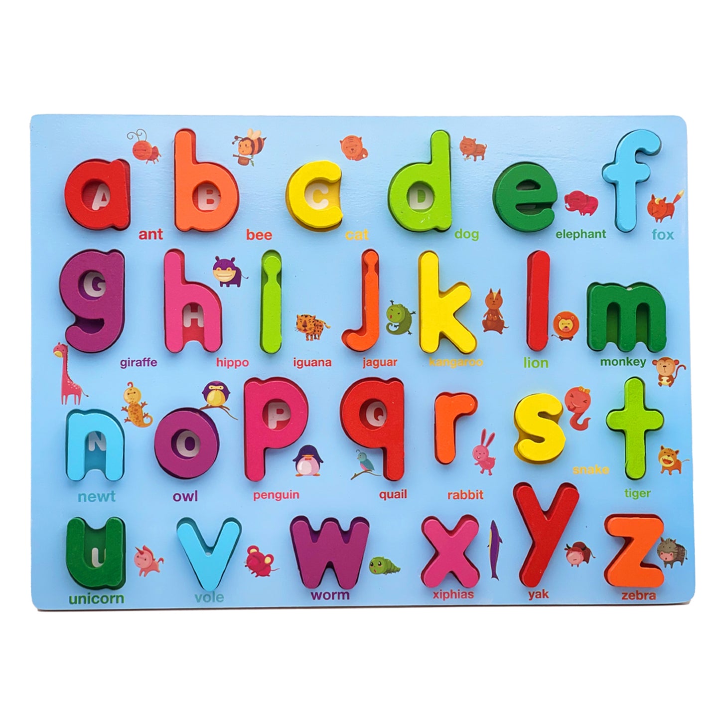 Zunammy Wooden Alphabet Puzzle Board & Number Educational Board