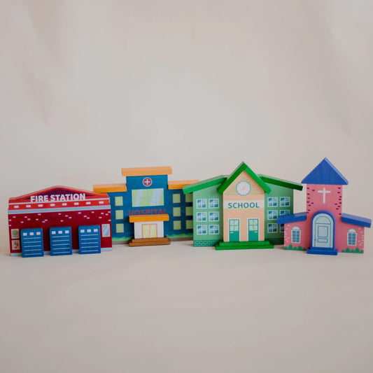 QToys Street Buildings (Set Of 4)