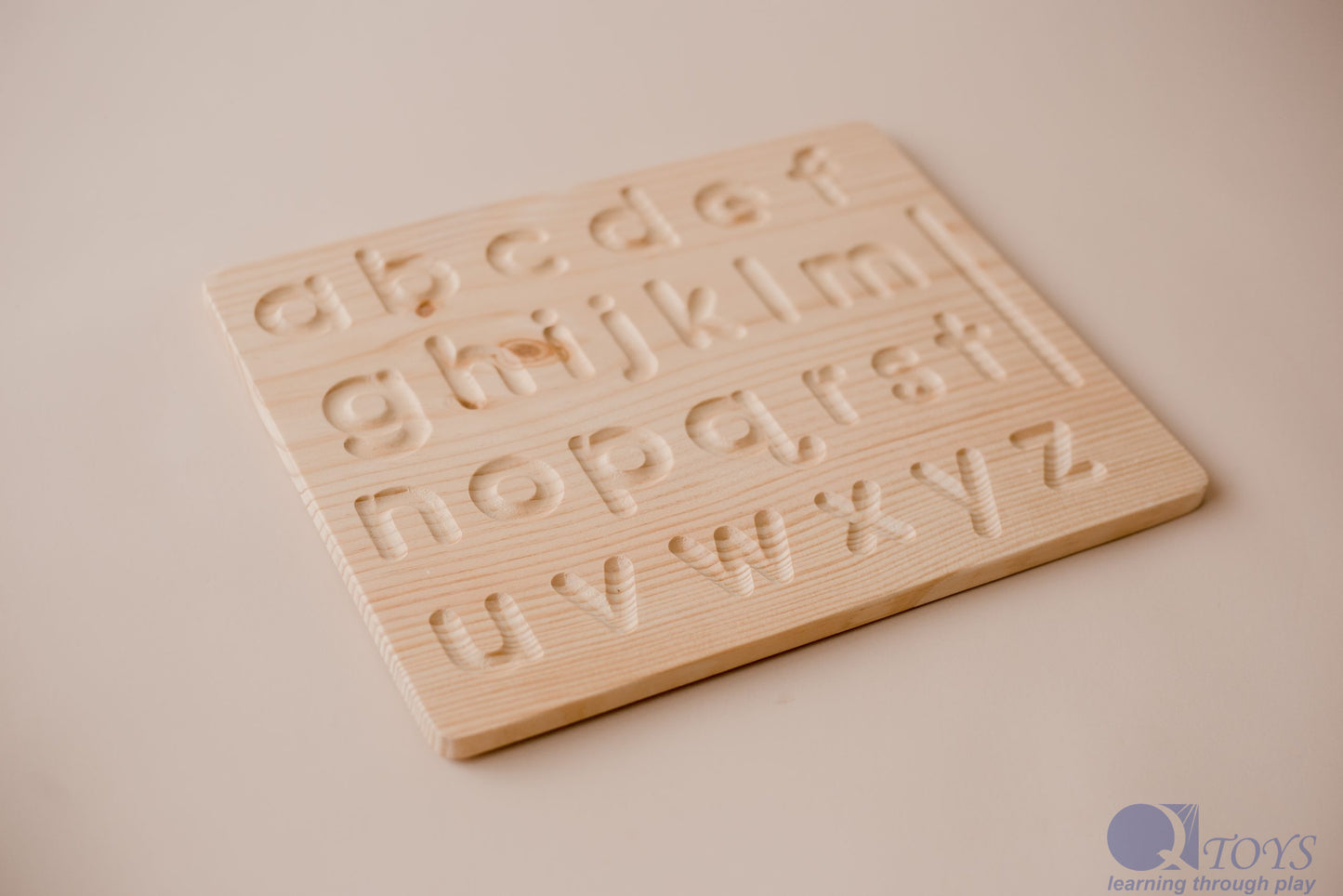 QToys Lower Case Letter Lacing Board