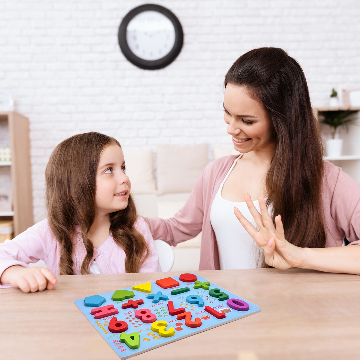 Zunammy Wooden Alphabet Puzzle Board & Number Educational Board