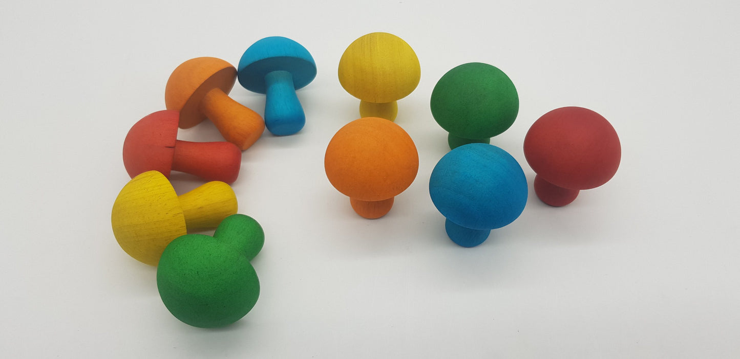 QToys Color Mushroom (Set Of 10)